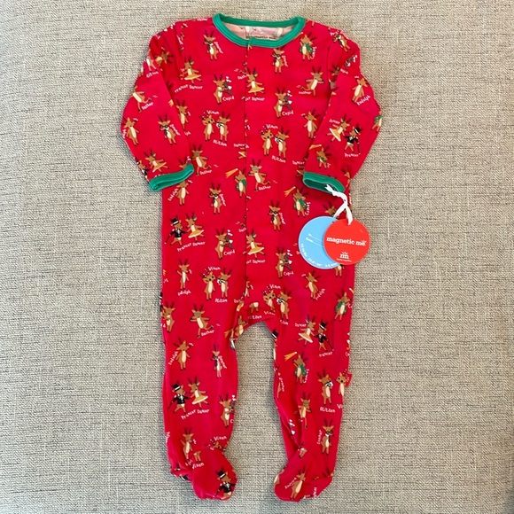 Magnetic Me Other - NEW Magnetic Me Christmas Reindeer footie sleeper 🎄